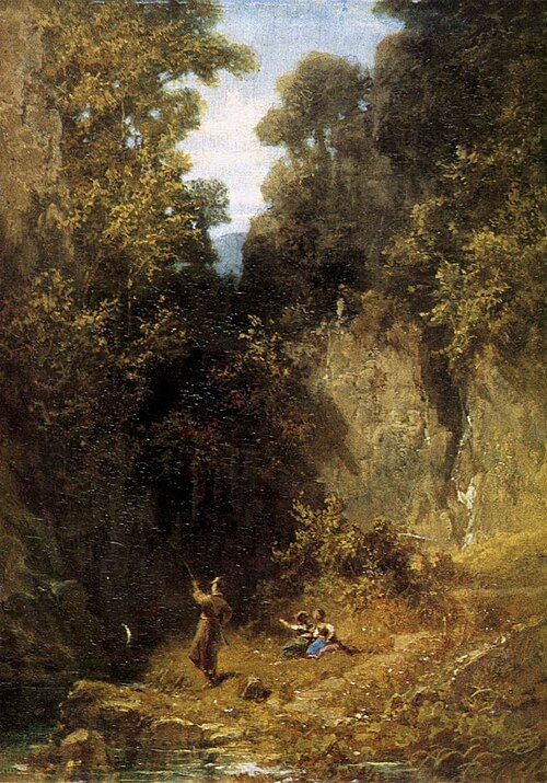 The Angler, 1850, Carl Spitzweg