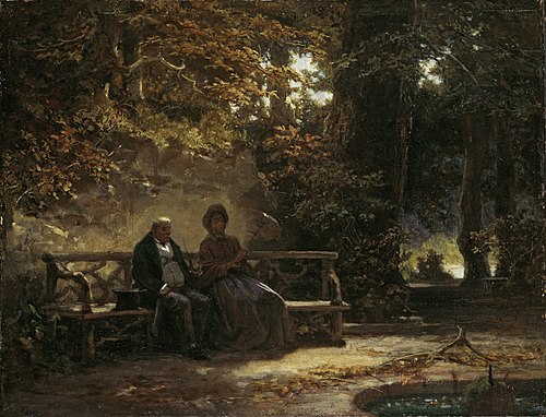 Ausruhende Spaziergänger, , Carl Spitzweg
