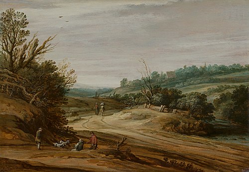 Dune Landscape with a Country Road, 1629, Pieter Dircksz Santvoort