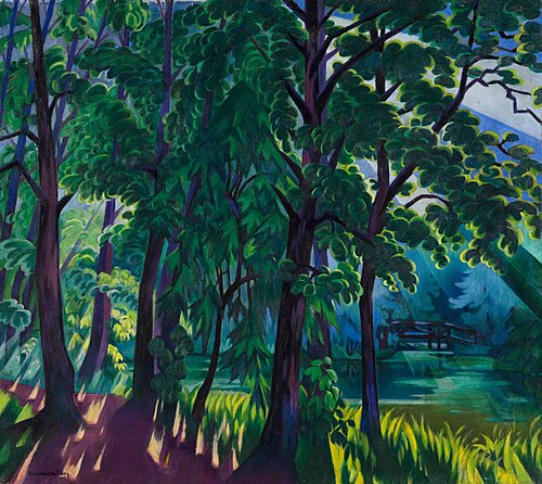 Park in Satu Mare, 1917, Tibor Boromisza