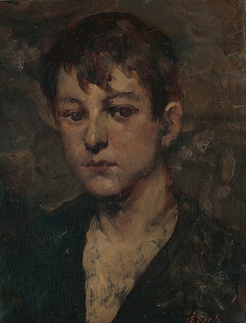 Hlava chlapca, 1894, Gyula Éder