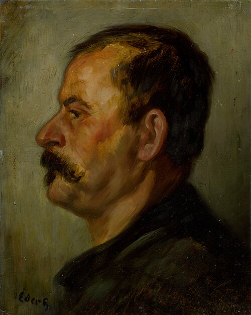 Podobizeň muža s fúzami, 1902, Gyula Éder