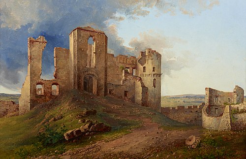 Ruins of the Tenczyn Castle, 1854, Aleksander Płonczyński