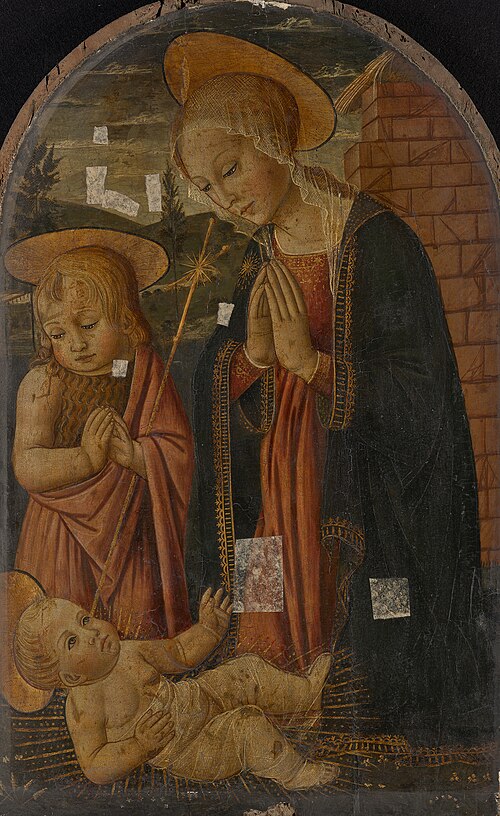 The Adoration of the Child with St. John the Baptist, , Bernardo di Stefano Rosselli