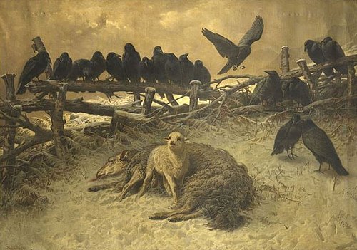 L'orphelin, souvenir d'Auvergne, 1885, August Friedrich Schenk