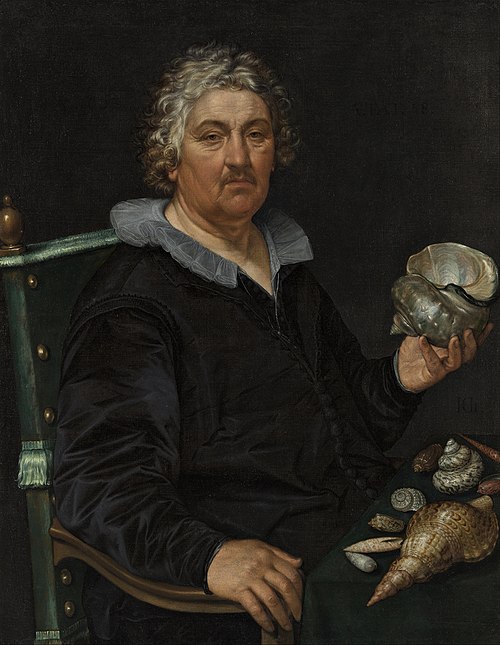 Portrait of the Shell Collector Jan Govertsen van der Aer (1545–1612), 1603, Hendrik Goltzius