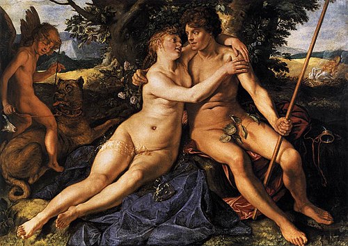 Venus and Adonis, 1614, Hendrik Goltzius
