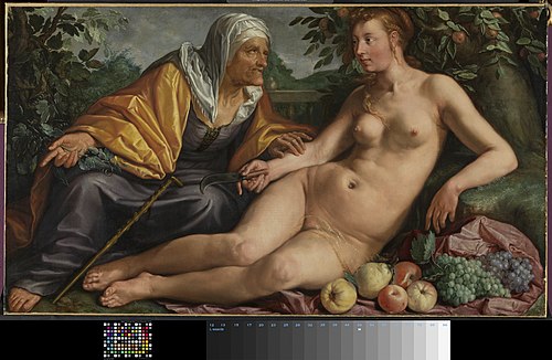 Vertumnus en Pomona, 1613, Hendrik Goltzius