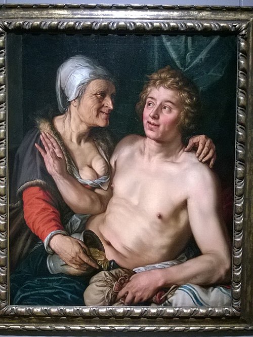 Le Jeune homme et la vieille, 1614, Hendrik Goltzius