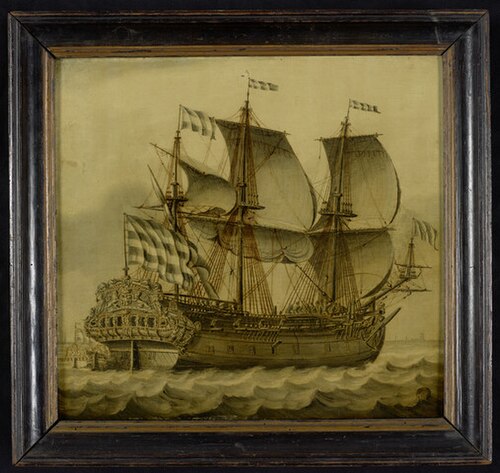 De Oostindiëvaarder Beyeren van de VOC-kamer Delft, 1700, Cornelis Boumeester