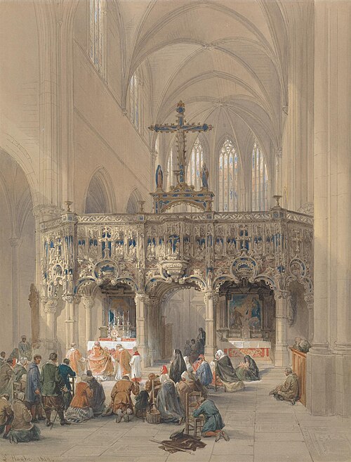 St. Michael's Mount, Ultrecht, 1849, Louis Haghe