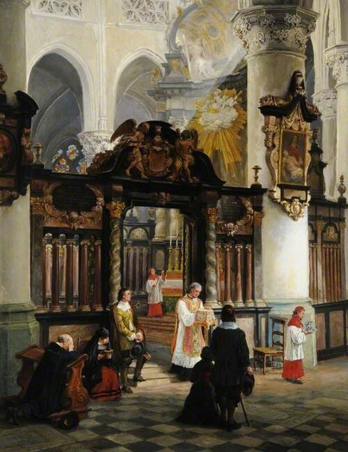 The Church of St Jacques, Antwerp, Belgium, 1882, Louis Haghe