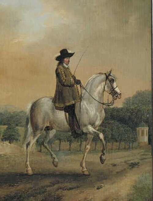 Portrait of a Man on a Grey Horse, 1650, Herman Lin
