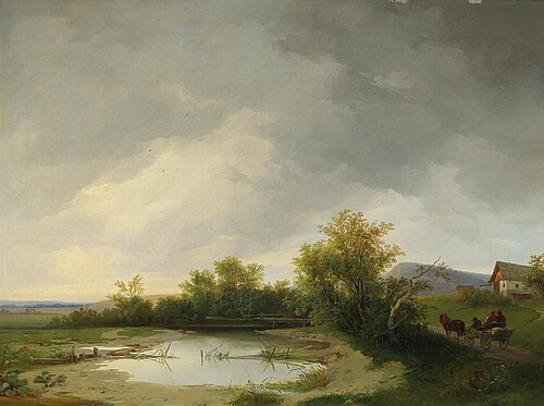 Returning home before the storm, 1845, Ignaz Raffalt