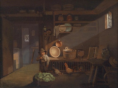 Bauernbub in der Vorratskammer, 1837, Ignaz Raffalt