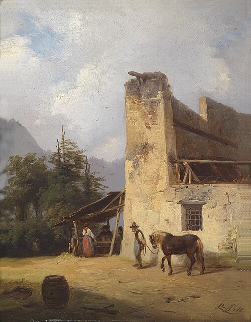 Beim Köhler, 1857, Ignaz Raffalt