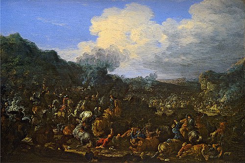 Cavalry battle, 1700, Jan Baptist van der Meiren