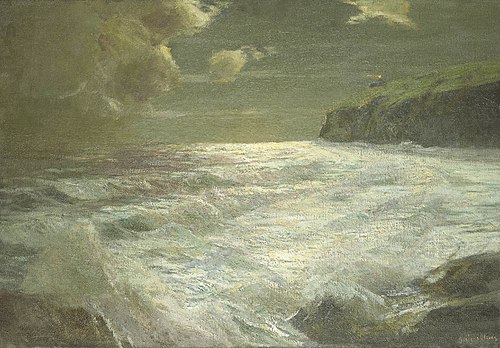 A Coastal View With a Lighthouse, 1950, Julius Olsson
