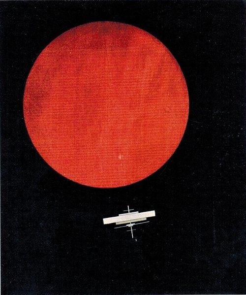 Cercle rouge sur une surface noire, 1925, Ilia Tchachnik