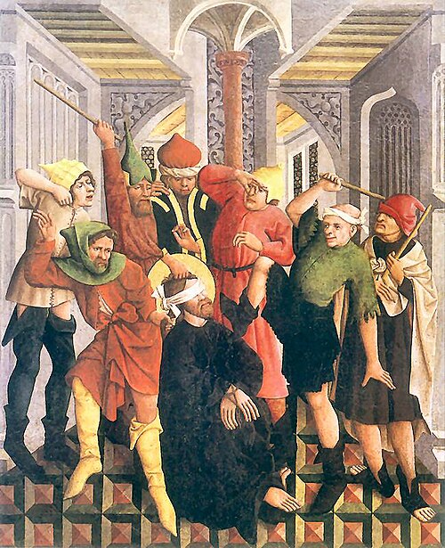 Mocking of Christ (Quarter from Augustinian polyptych), 1468, Nikolaus Haberschrek