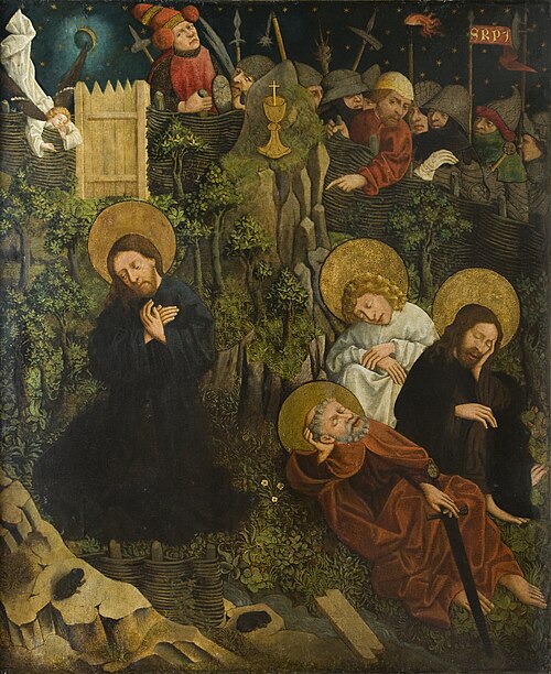 Augustinian Polyptych: Prayer in Gethsemane, 1468, Nikolaus Haberschrek