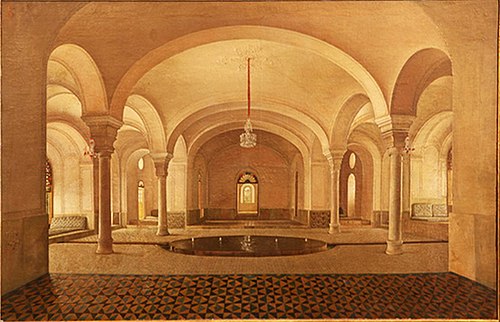 حوضخانهٔ کاخ صاحبقرانیه, 1883, Kamal-ol-molk