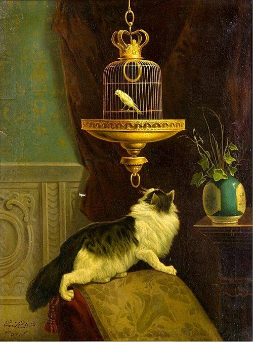Cat and Canary Cage, , Kamal-ol-molk