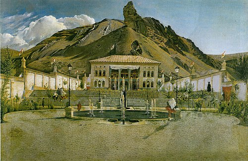 دورنمای عمارت شهرستانک, 1887, Kamal-ol-molk