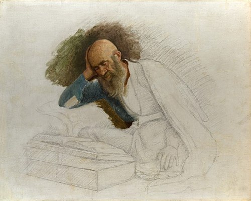Oldman Reading, 1931, Kamal-ol-molk