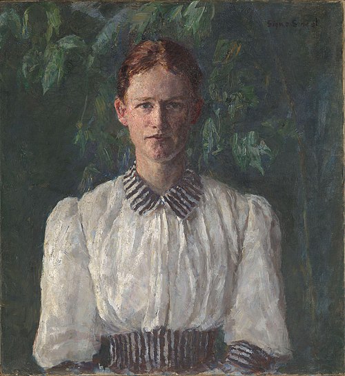 Portrait of the Painter Helga Ring (Reusch), 1890, Signe Scheel