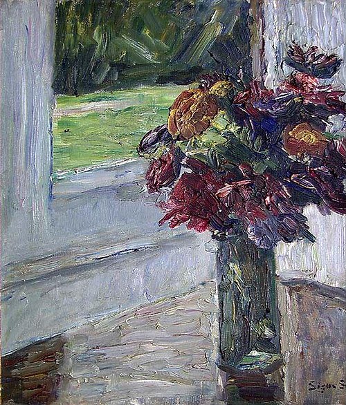Flowers at the Window, 1923, Signe Scheel