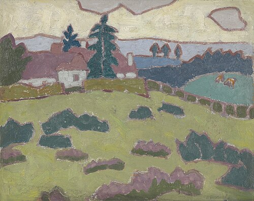 Landscape with Cottages, 1911, Jessica Dismorr