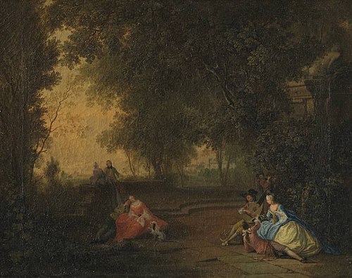Der Hofgarten zu Mannheim, 1745, Philipp Hieronymus Brinckmann