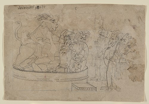 Mara Bringing the Demons to Life, 1753, Manaku