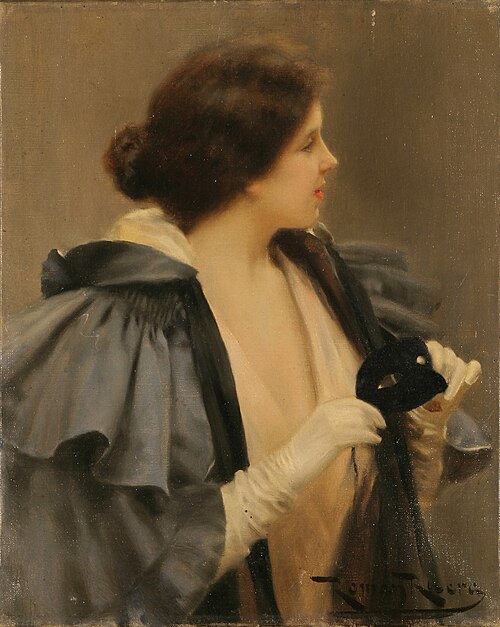 Dona amb antifaç, 1887, Roman Ribera