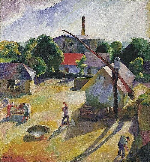 Village Scene, 1927, Károly Patkó