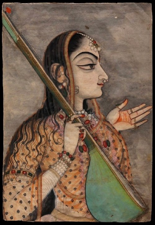 A lady singing, 1740, Bhavanidas