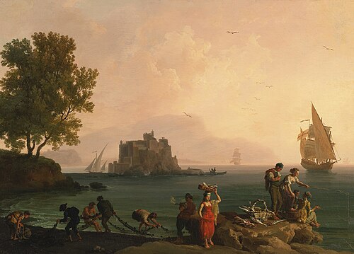 Coastal landscape near Naples, 1780, Pierre-Jacques Volaire