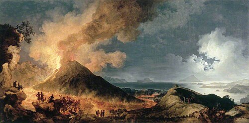 An Eruption of Vesuvius by Moonlight, 1774, Pierre-Jacques Volaire