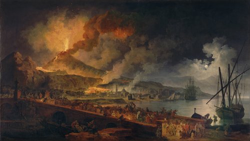 Éruption du Vésuve et vue de Portici, 1767, Pierre-Jacques Volaire