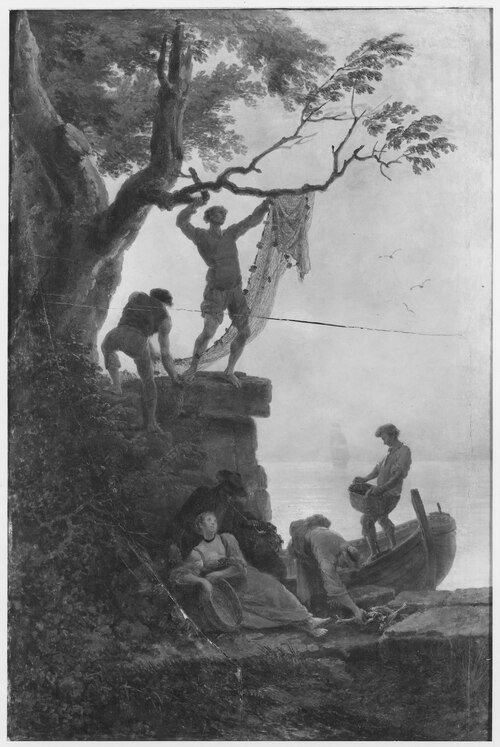 Fishermen at the Shore, , Pierre-Jacques Volaire