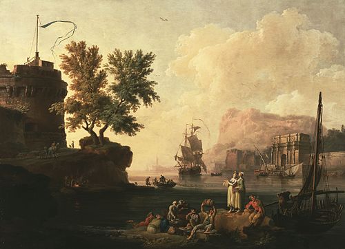 Mediterranean Harbor Scene, 1763, Pierre-Jacques Volaire