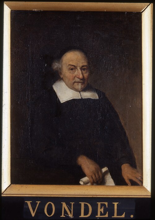 Portret van Joost van den Vondel, dichter, 1667, Philips Koninck