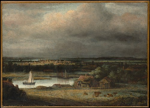 Wide River Landscape, 1648, Philips Koninck