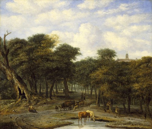 Forest Clearing with Cattle, 1660, Philips Koninck