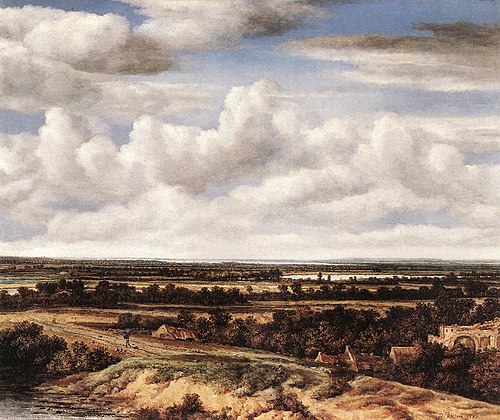An Extensive Landscape with a Road by a Ruin, 1665, Philips Koninck