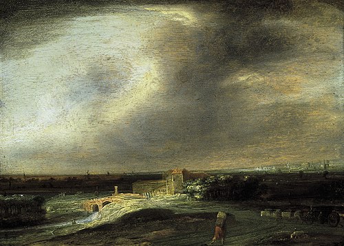 Landscape with a Distant Town, 1645, Philips Koninck
