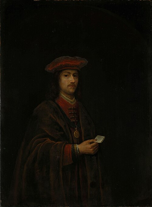 A Nobleman in red Costume, 1650, Philips Koninck
