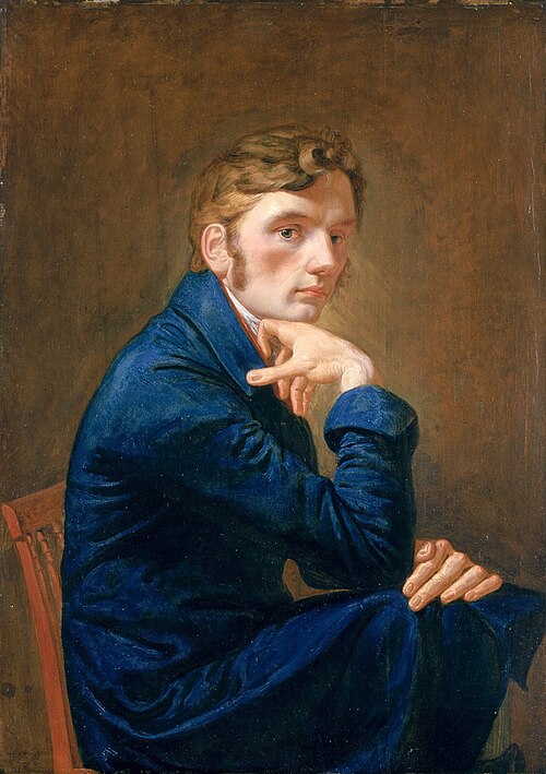 Self-portrait in a blue skirt, 1805, Philipp Otto Runge