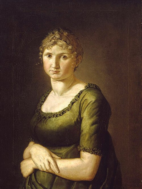 Portrait of Pauline in green dress, 1805, Philipp Otto Runge
